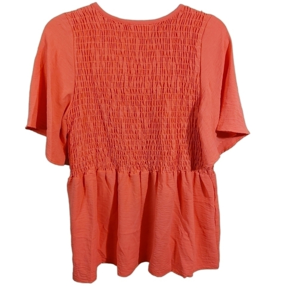 143 STORIES by LINE UP LADIES SHORT SLEEVE RUFFLE TUNIC- L - Picture 2 of 5